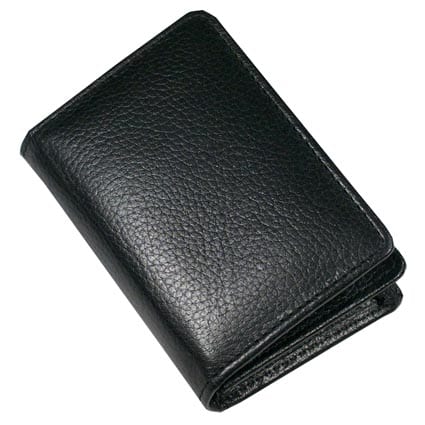 Leather Credit Card Holders Closed TM  - Leather Credit Card Holder