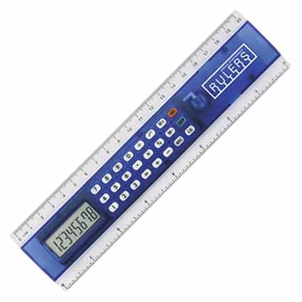 20cm Ruler Calculator blue - Calculator Rulers