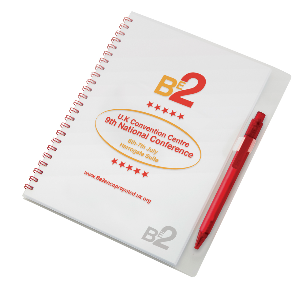 PA1202 white - Pen Loop Notebook A6