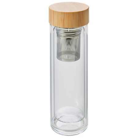 Untitled 1 105 450x450 - Glass and bamboo bottle with tea infuser (420 ml)