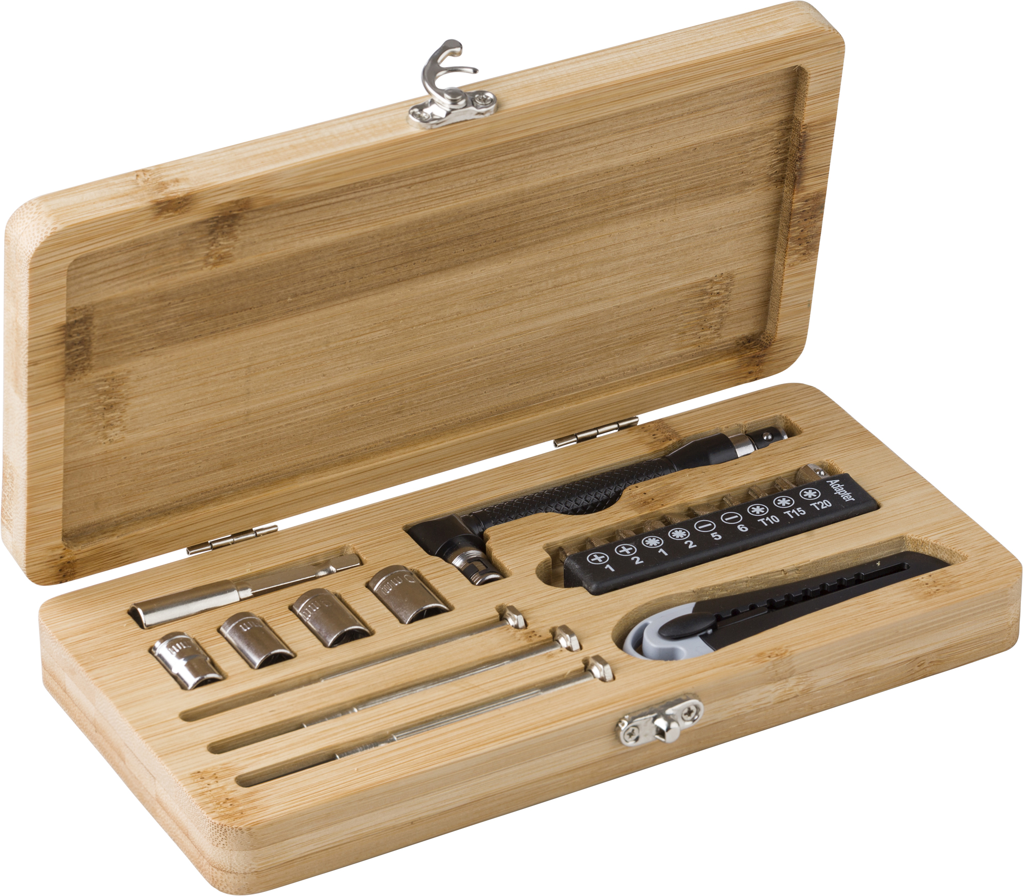 000000866620 011999999 3d135 gbo pro01 2022 fal - Tool set in bamboo case (20pc)