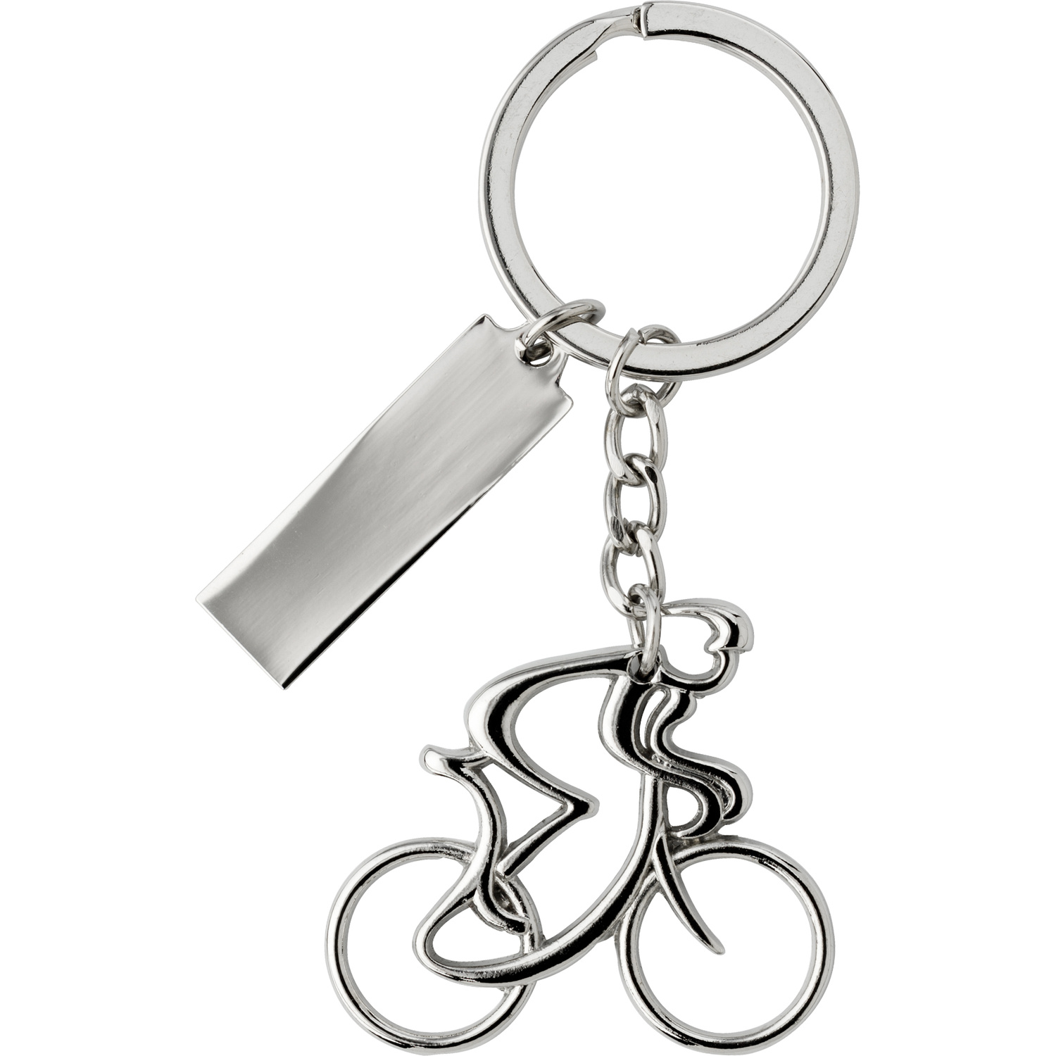 006025 032999999 2d090 frt pro01 fal - Cyclist Nickel Plated Keychain