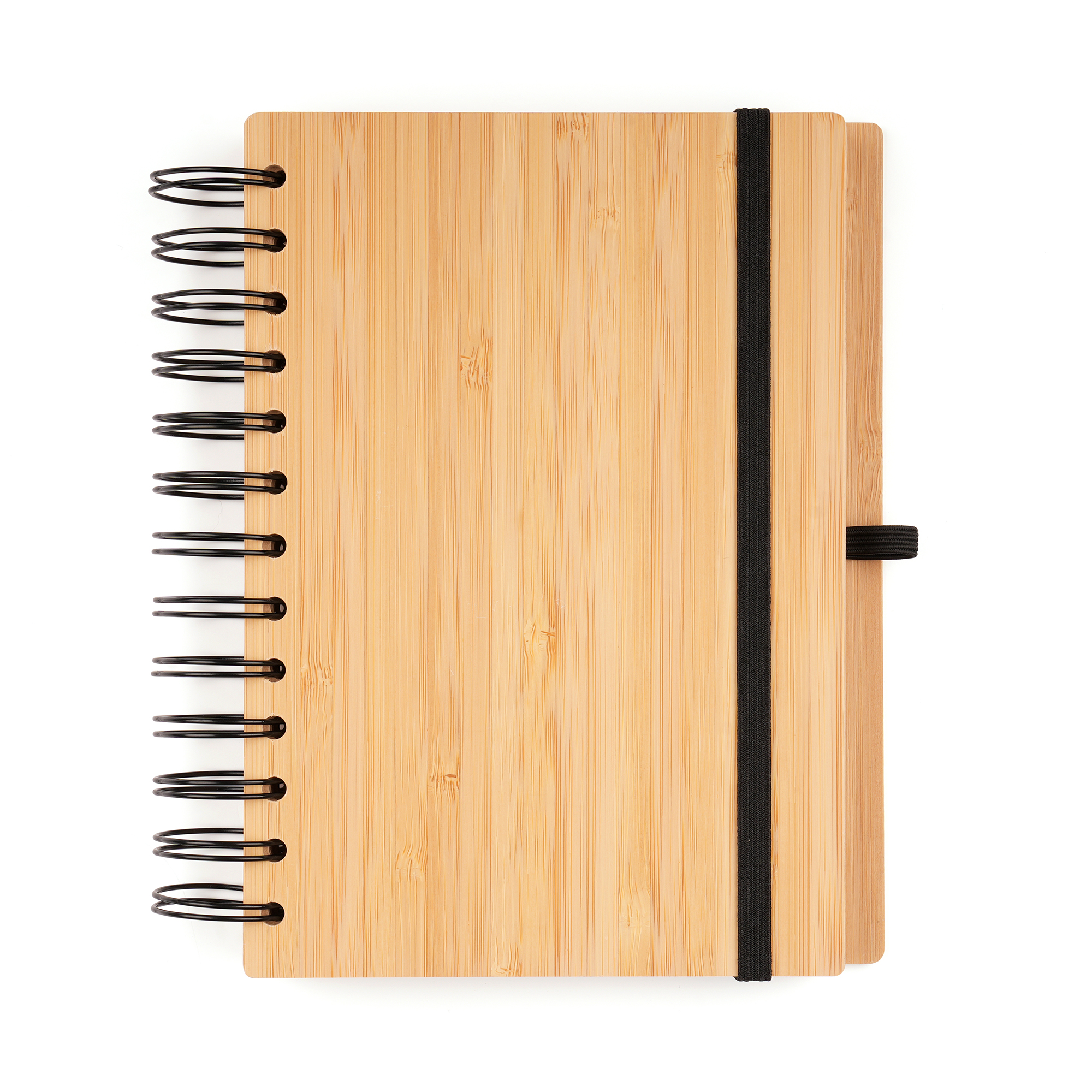 QS1681 2 - B6 Spiral Bamboo Notebook
