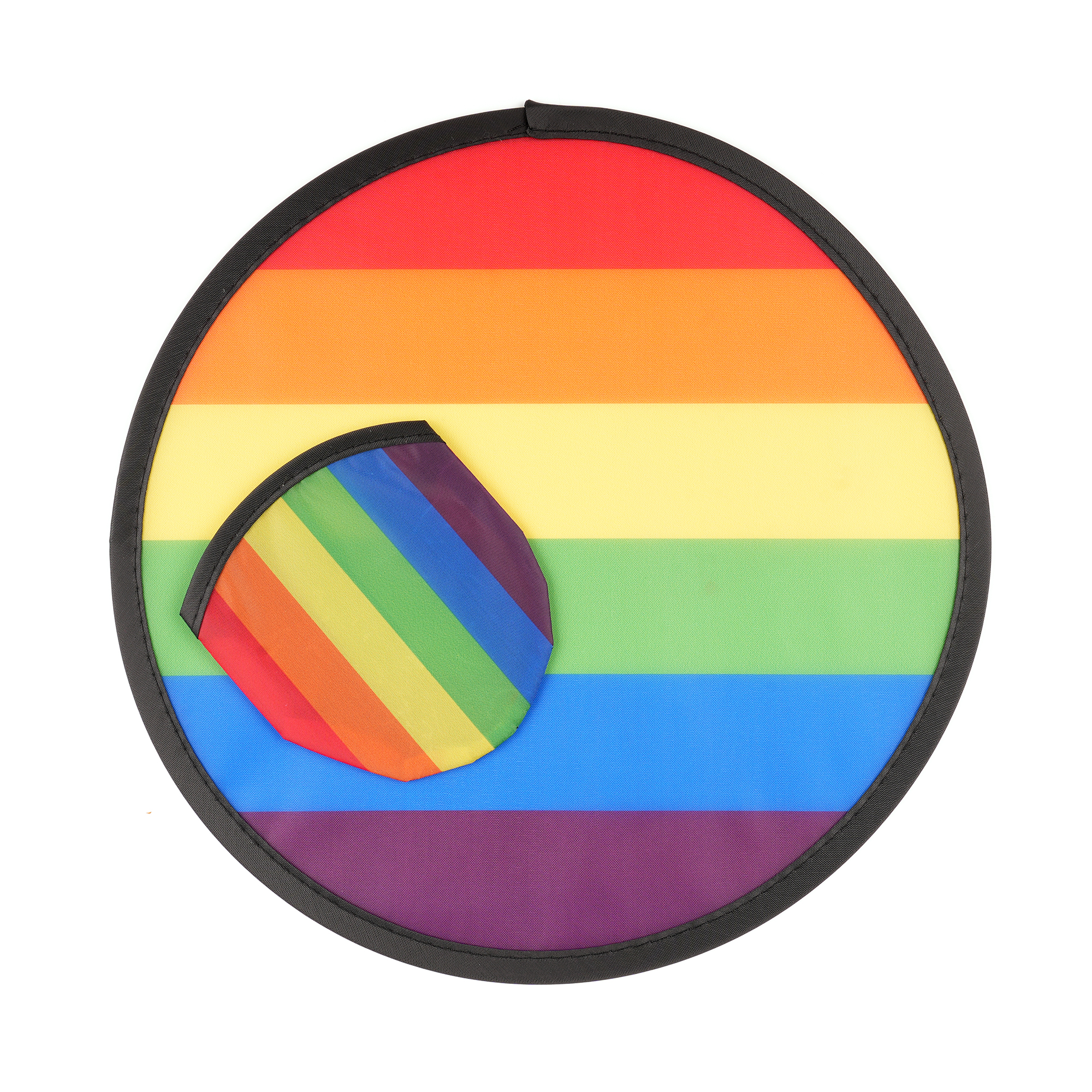 TA0121RBW - Rainbow Polyester Flying Disc and Pouch