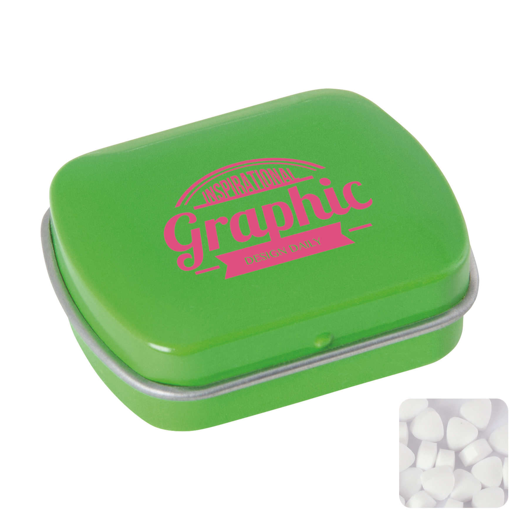 c 0102 29 02 - Mini hinged mint tin with extra strong mints