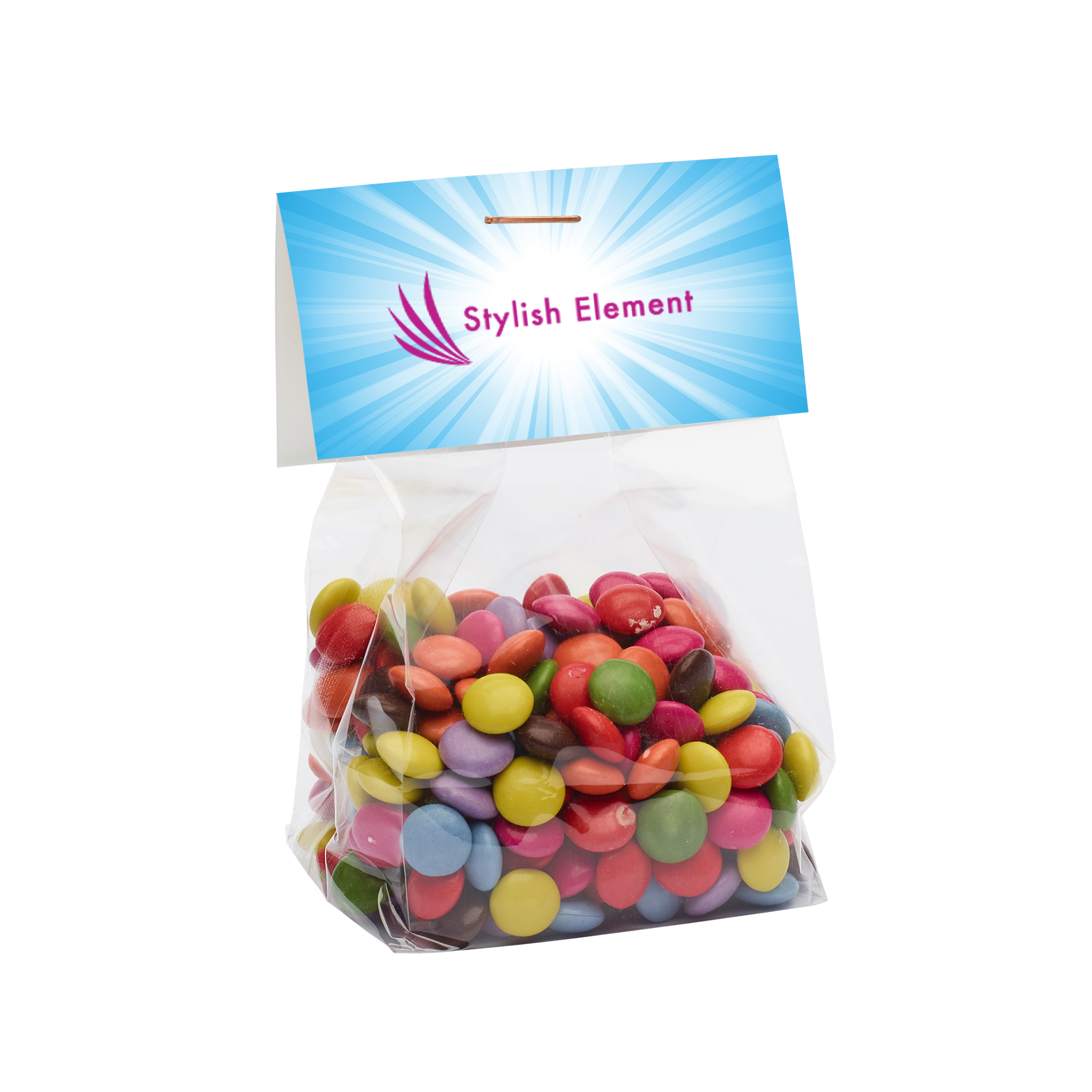 c 0631ch 00 09 - 130gr Bag with a card base and printed header board filled with sugar hearts